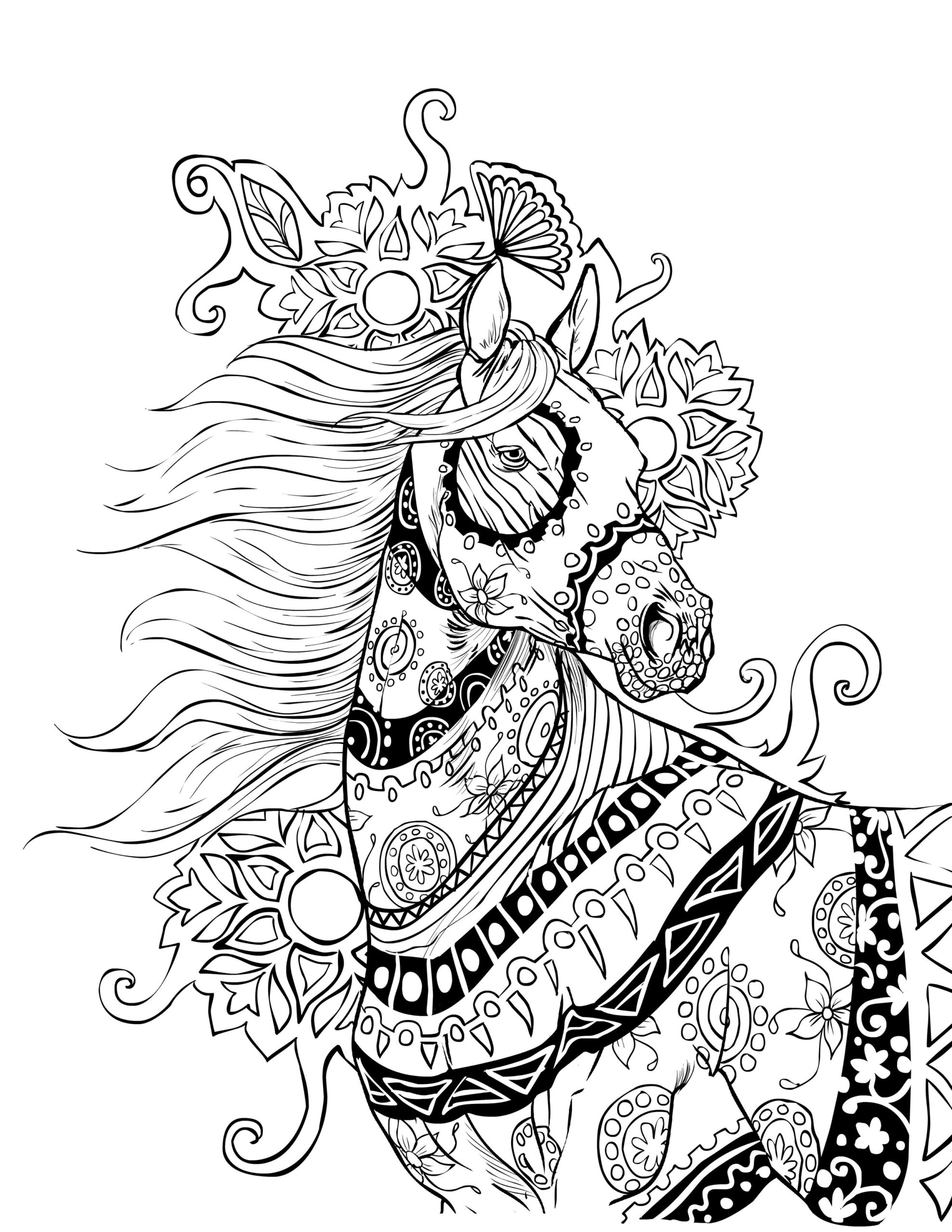 Mandala Horse Coloring Pages At GetDrawings Free Download