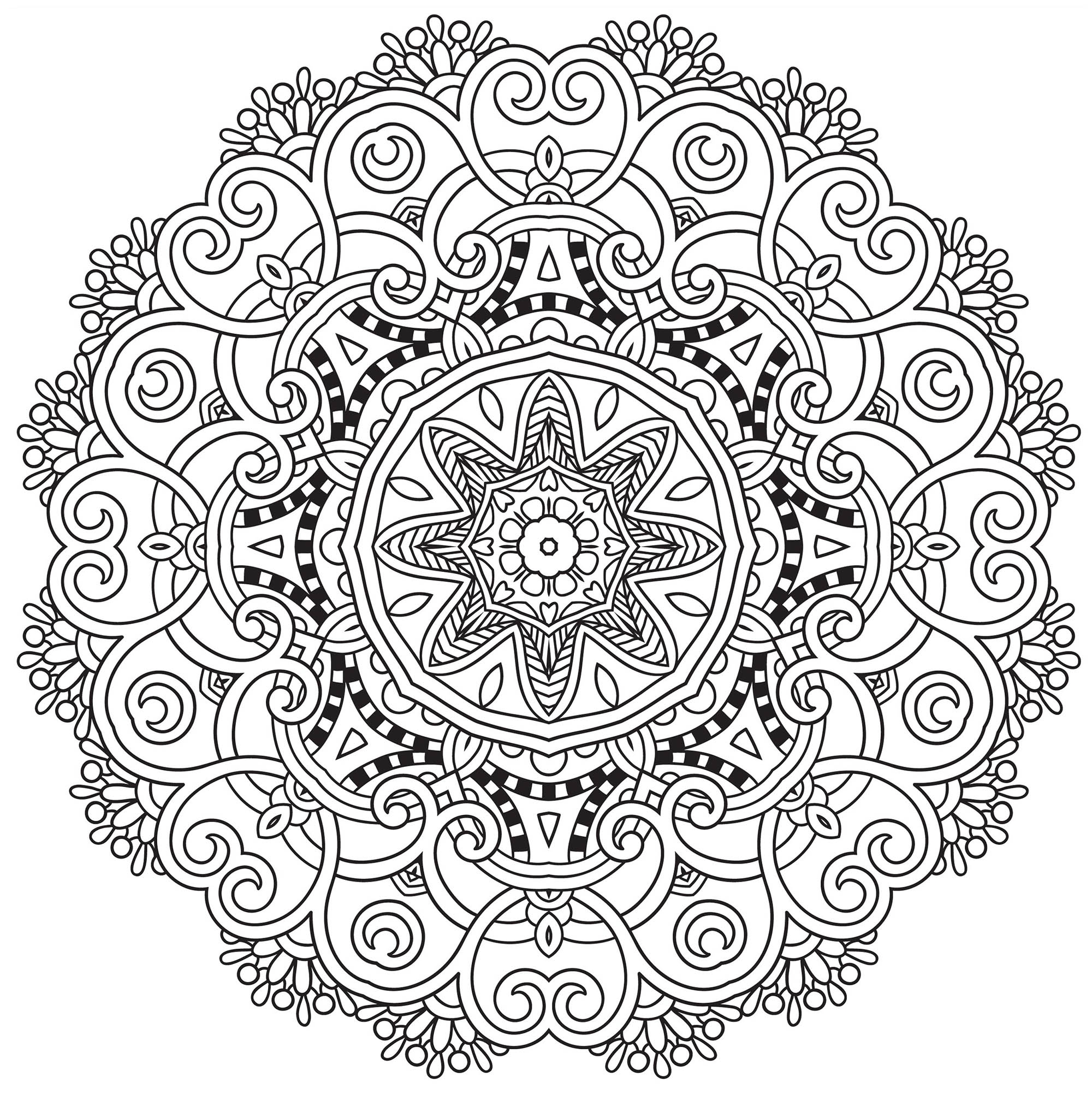 Mandala To Download In Pdf 2 Mandalas Adult Coloring Pages