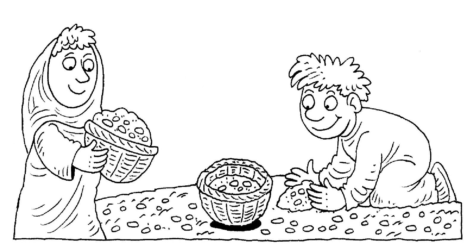 Manna From Heaven Coloring Page