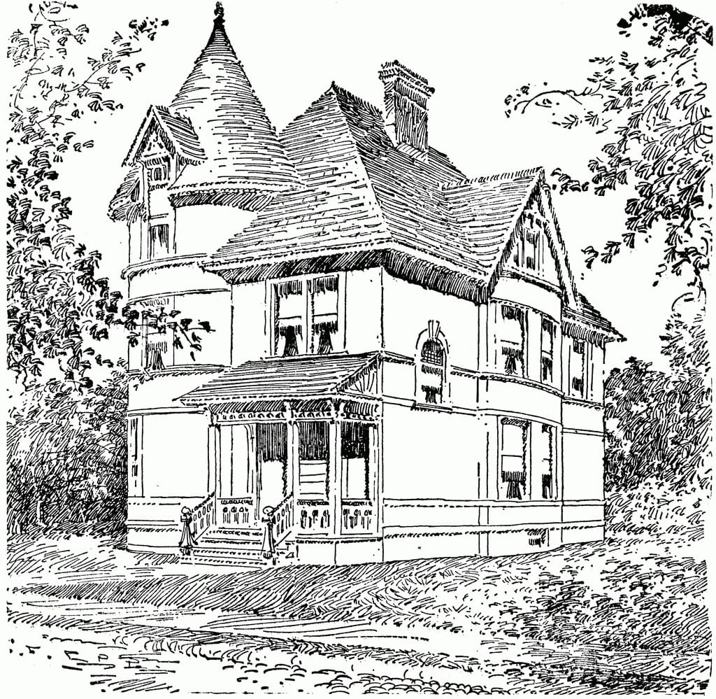 Mansion With A Pool Coloring Page Free Printable Coloring Pages For Kids