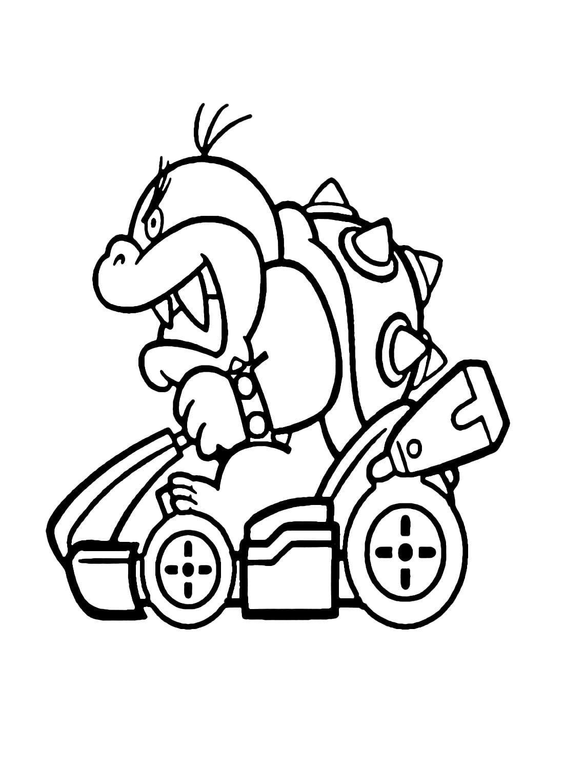 Mario Kart Morton Koopa Coloring Page Download Print Or Color Online For Free