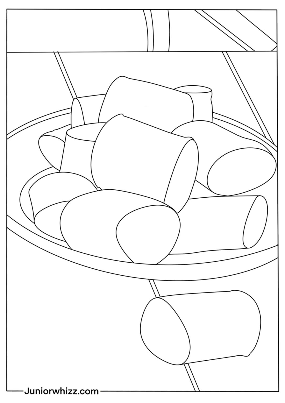 Marshmallow Coloring Pages For Kids 12 Printable PDFs