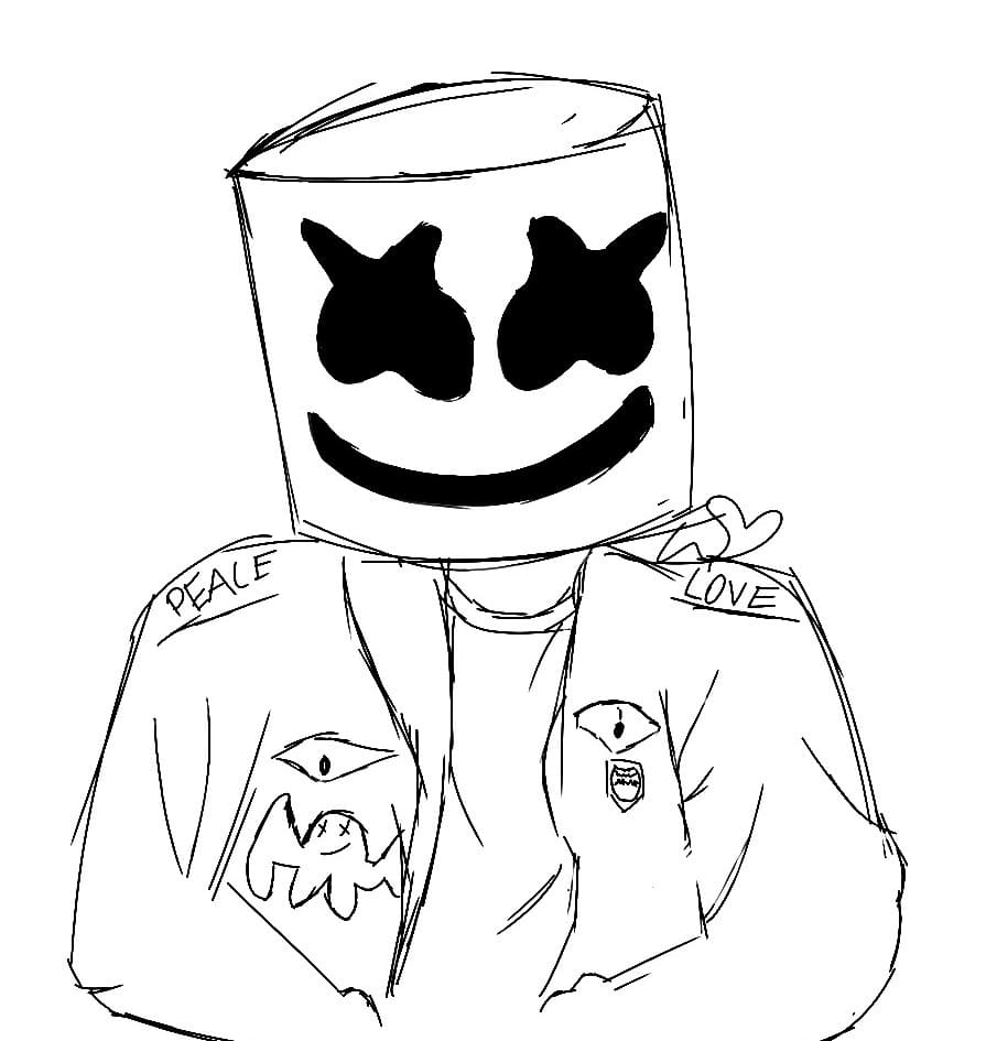 Marshmello Fortnite Coloring Pages Print For Free WONDER DAY