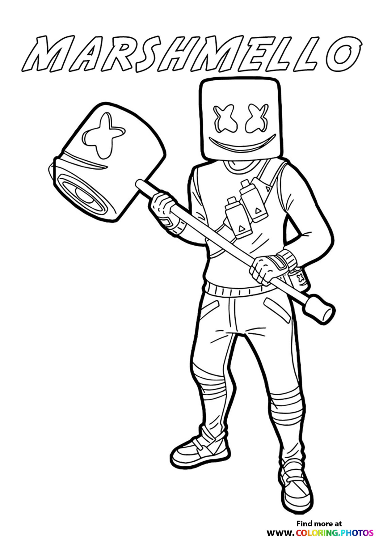 Marshmello Coloring Page