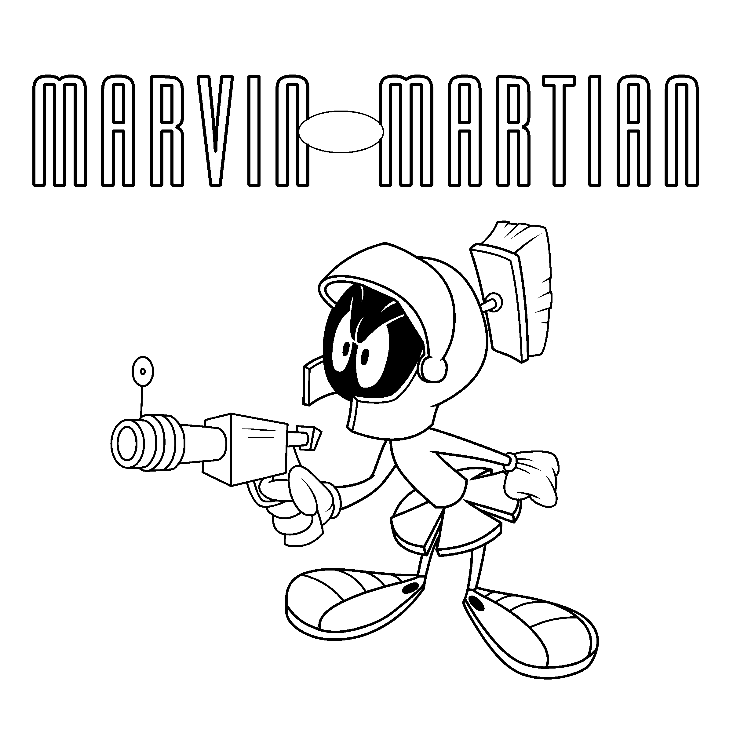 Marvin The Martian Coloring Pages Marvin The Martian Color Page Cartoon Color Pages Printable