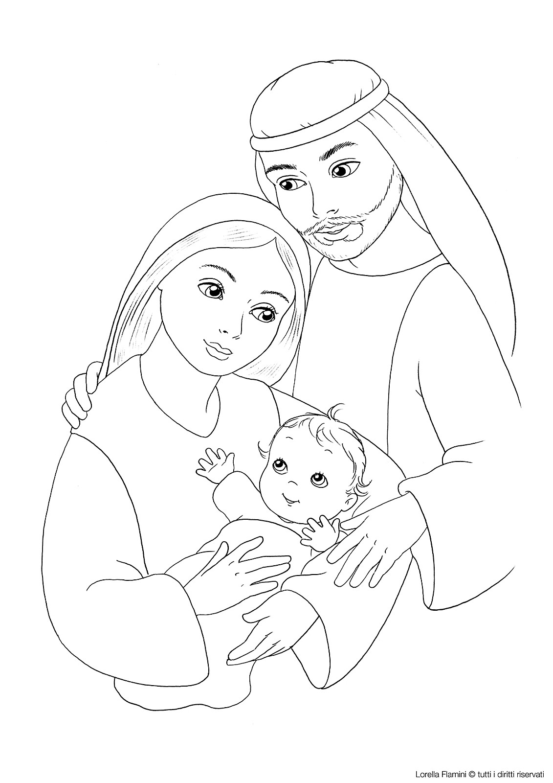 Mary And Joseph Bible Story Coloring Pages Sketch Coloring Page