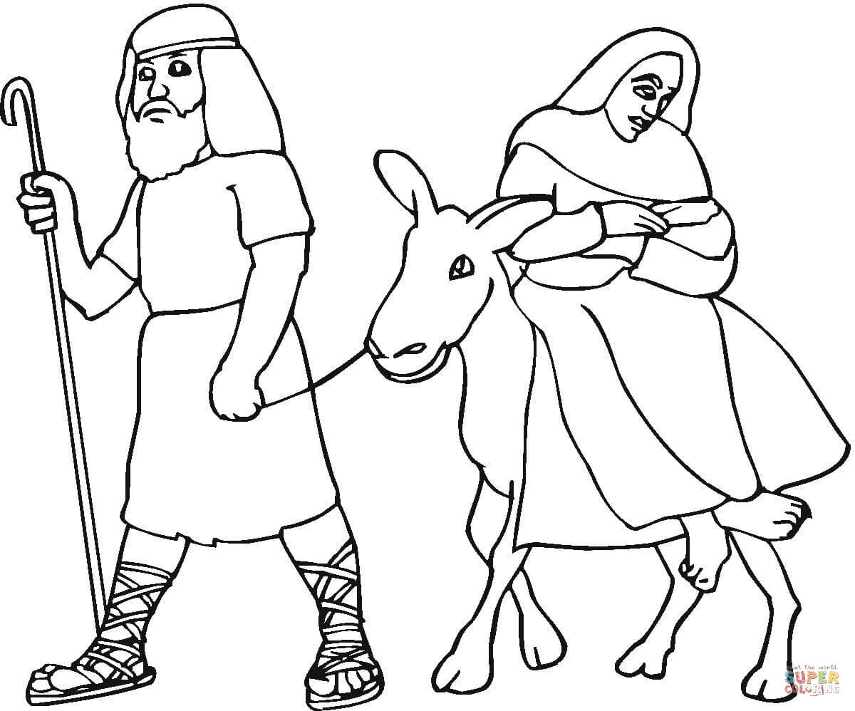 Mary And Joseph Coloring Pages