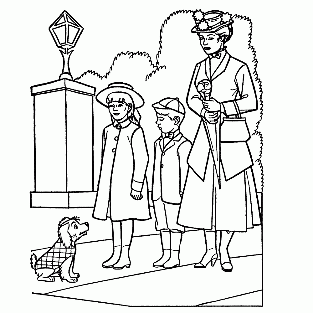 Mary Poppins Coloring Pages To Download And Print For Free