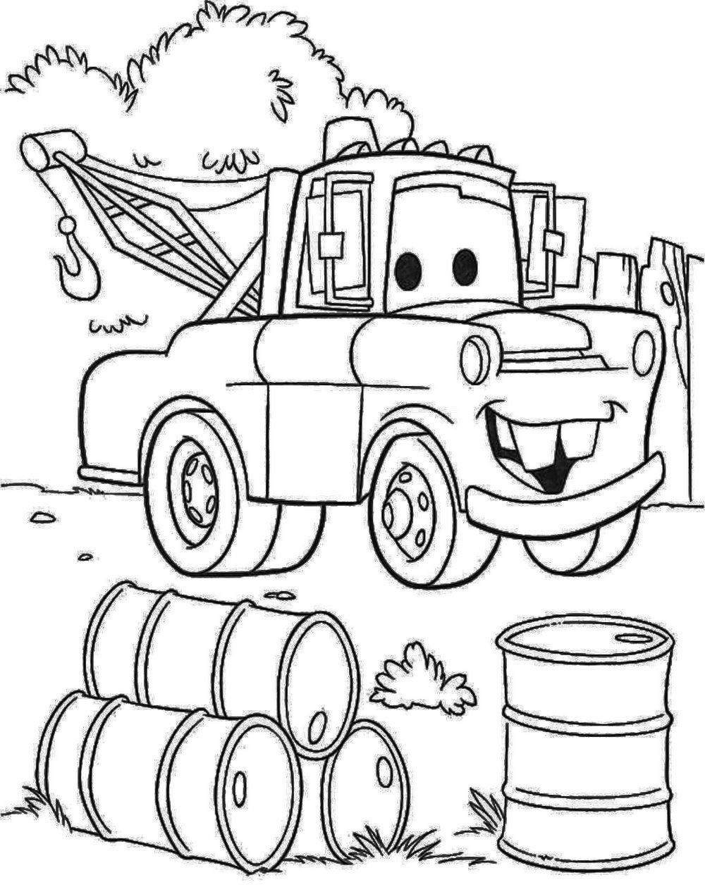 Mater Car Disney Pixar Coloring Pages Coloring Pages