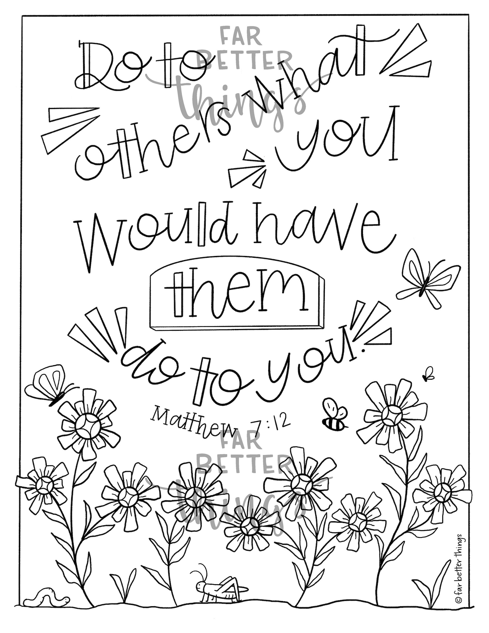 Matthew 7 12 Golden Rule Coloring Page Coloring Pages