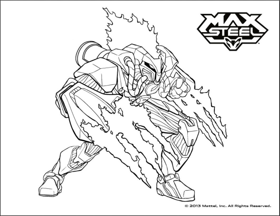 Max Steel Coloring Page To Print For Kids Max Steel Coloring Pages For Kids