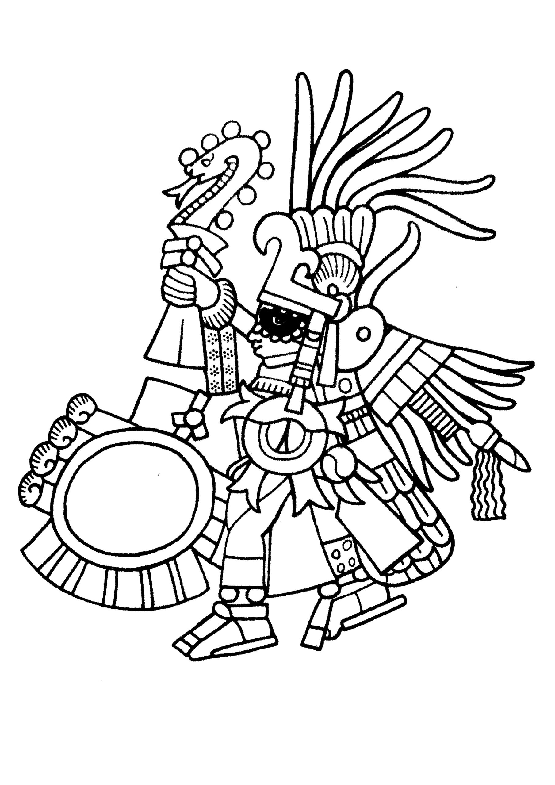 Mayan Coloring Pages