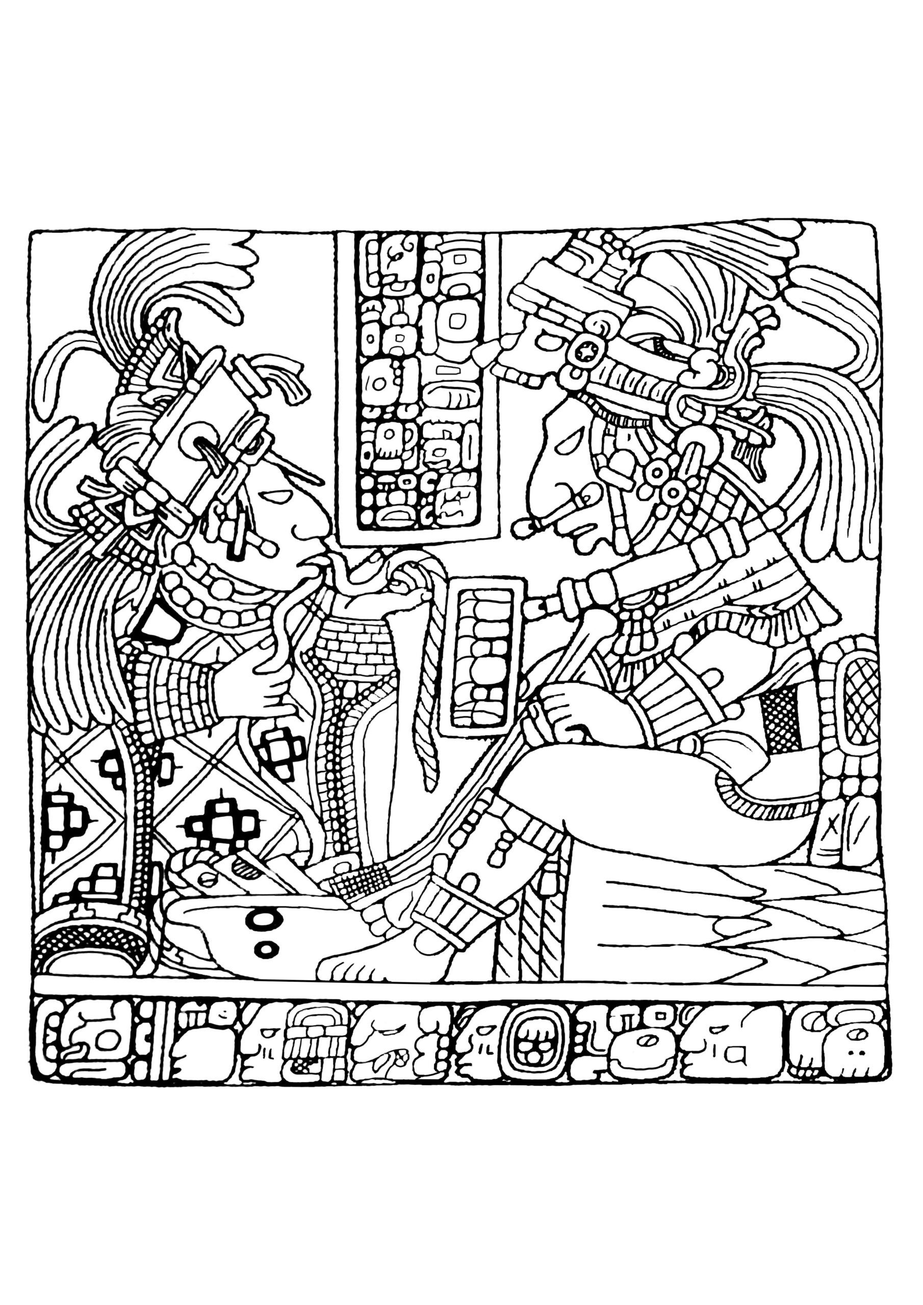 Maya Art British Museum 9 Mayan Inca Coloring Pages For Adults
