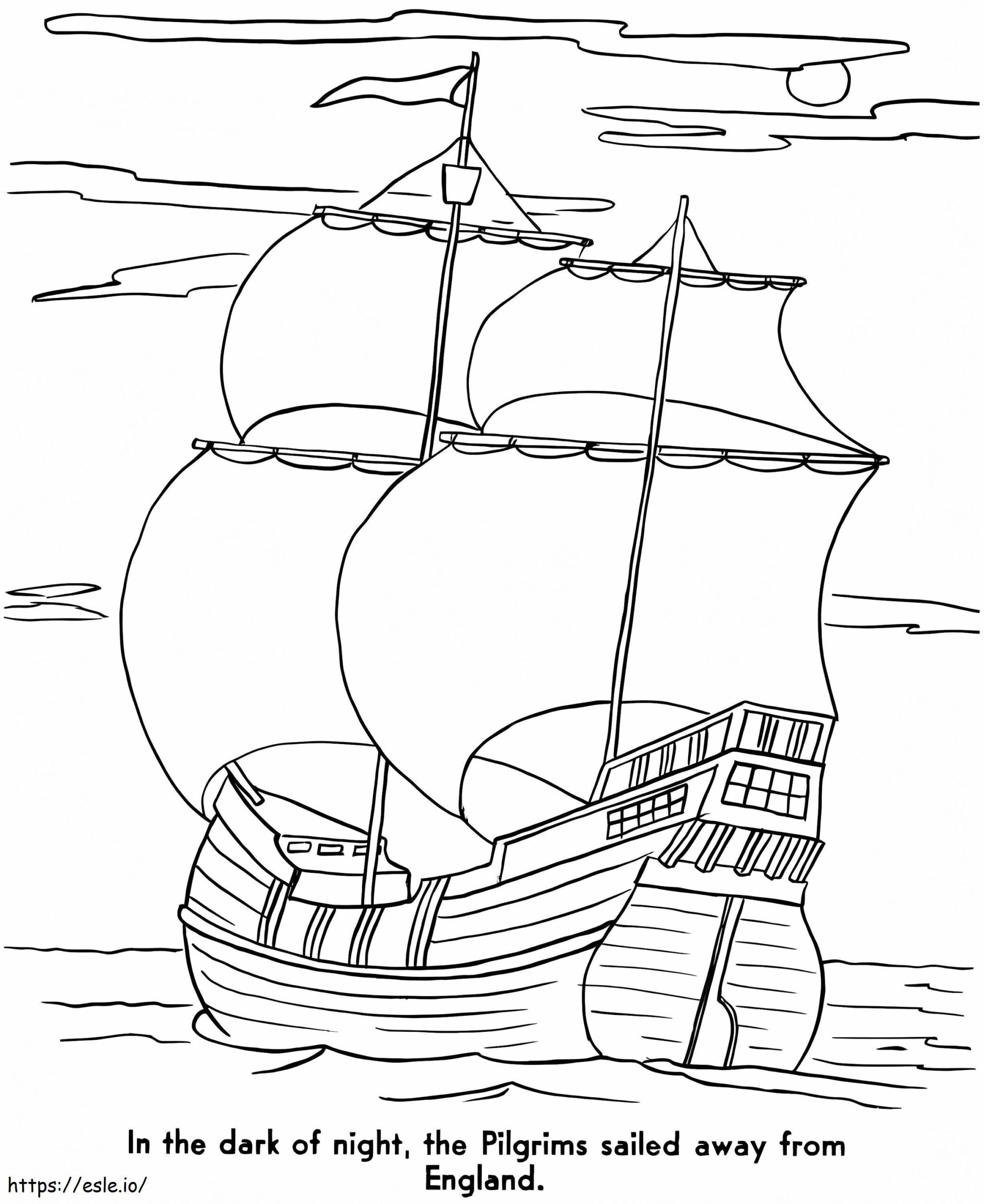 Mayflower 1 Coloring Page