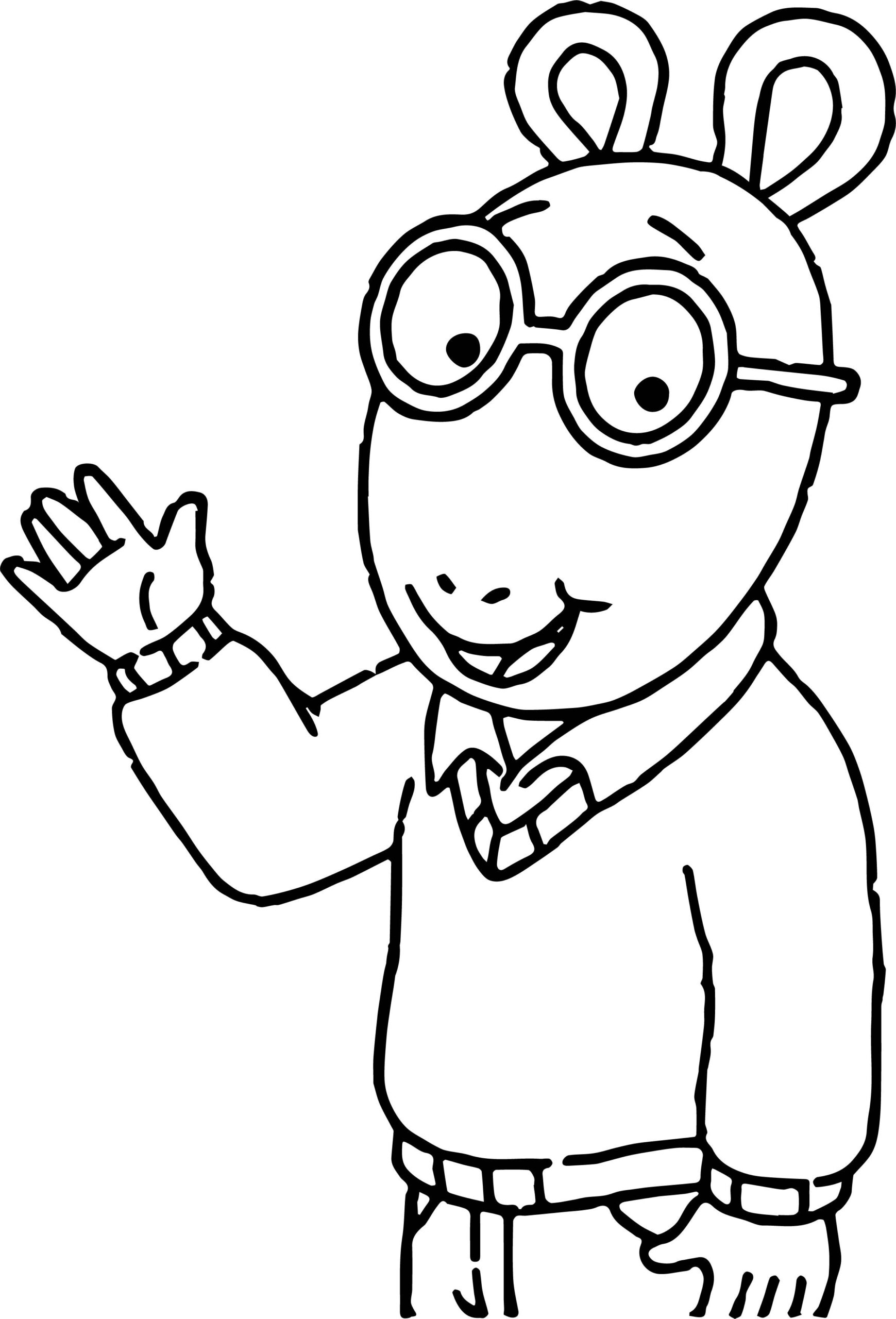 Me Arthur Hello Coloring Page Coloring Pages Cartoon Coloring Pages Dog Coloring Page