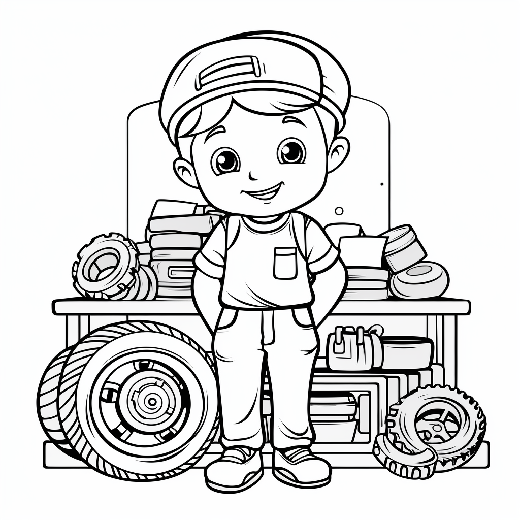 Mechanic As A Coloring Template Download Free Coloring Pages And Templates For Kids