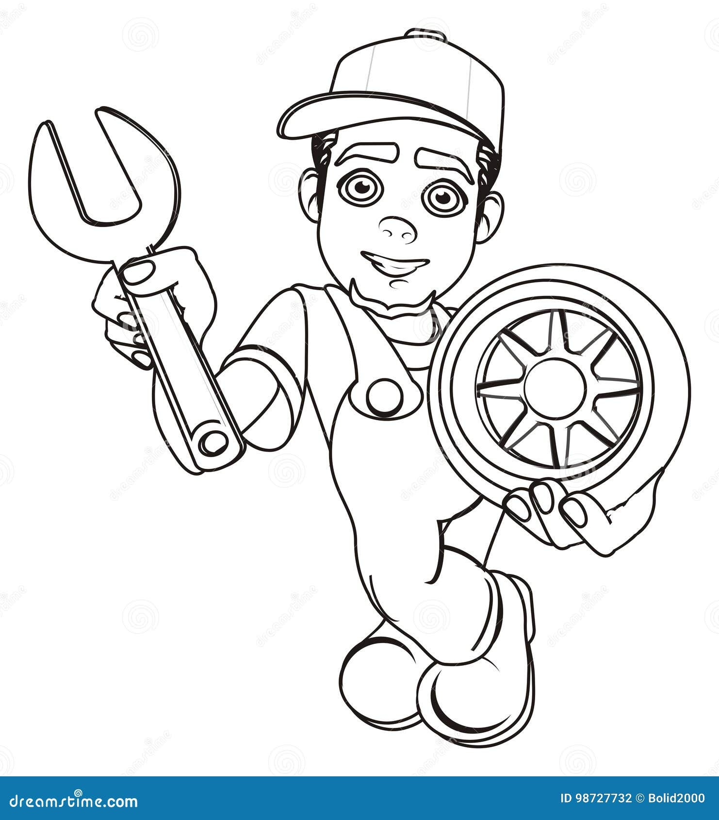 Mechanic Coloring Coloring Pages