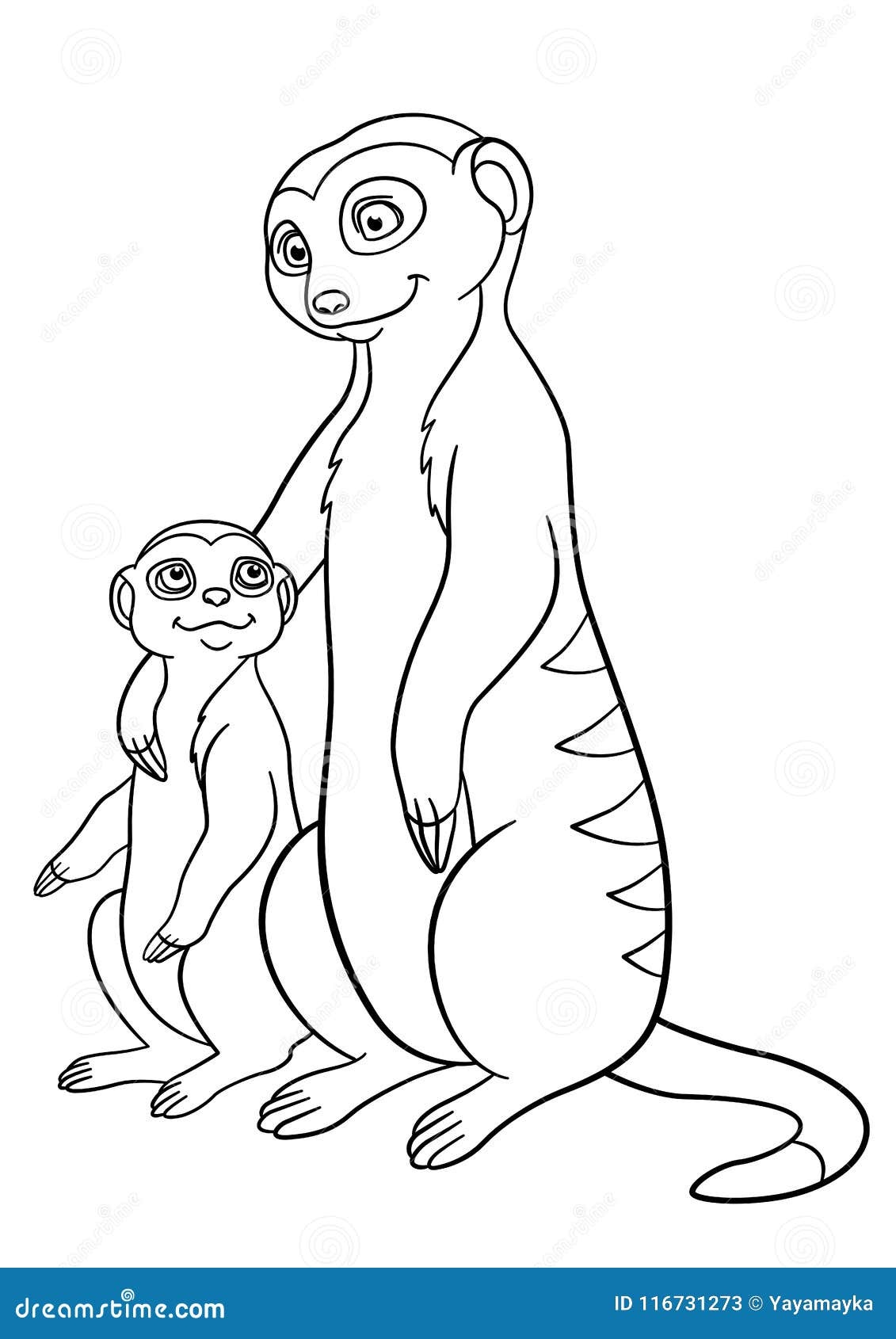 Meerkat Coloring Page For Kids Vector Illustration CartoonDealer 236607378