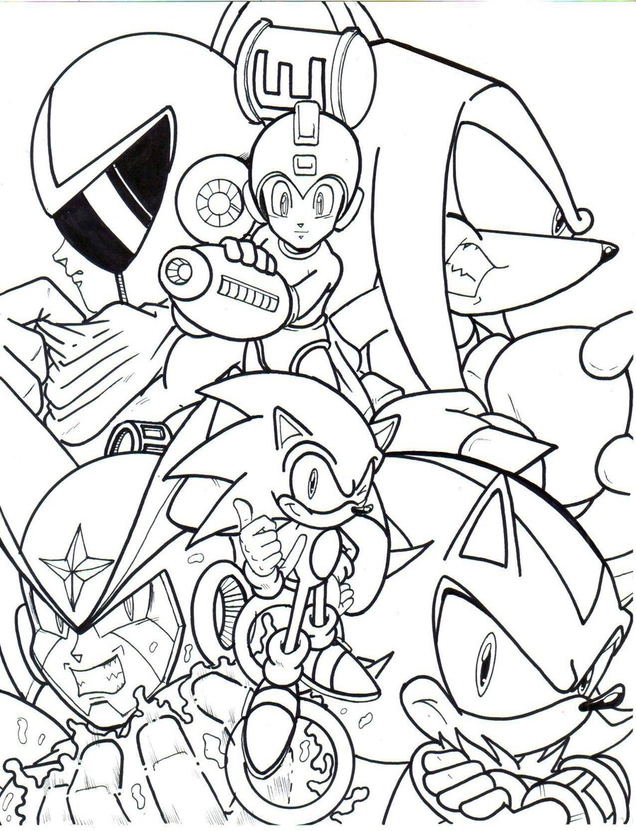 Mega Man Coloring Pages To Download And Print For Free
