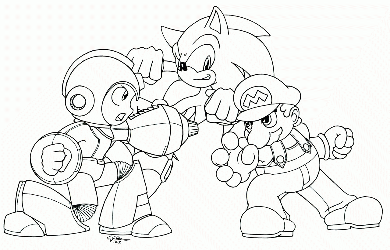 Mega Man Coloring Page