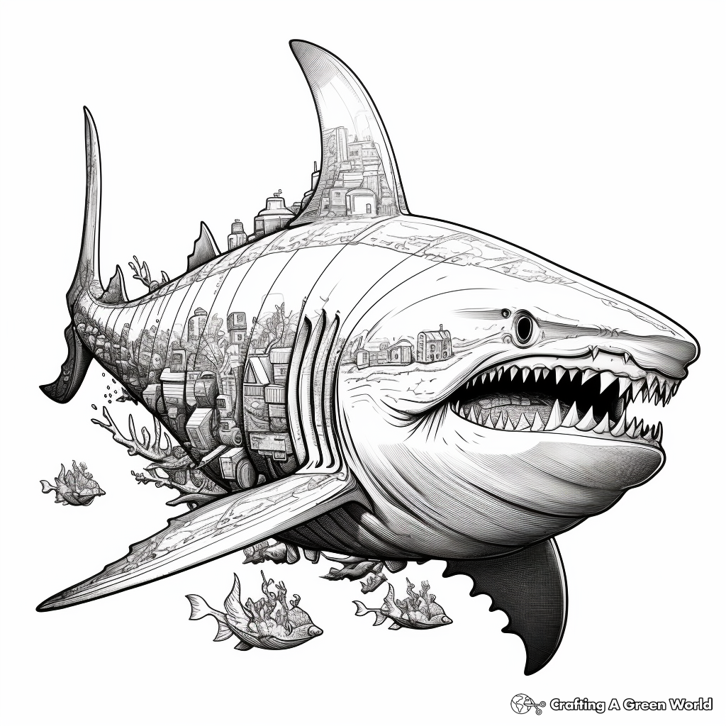 Megalodon Coloring Pages Free Printable