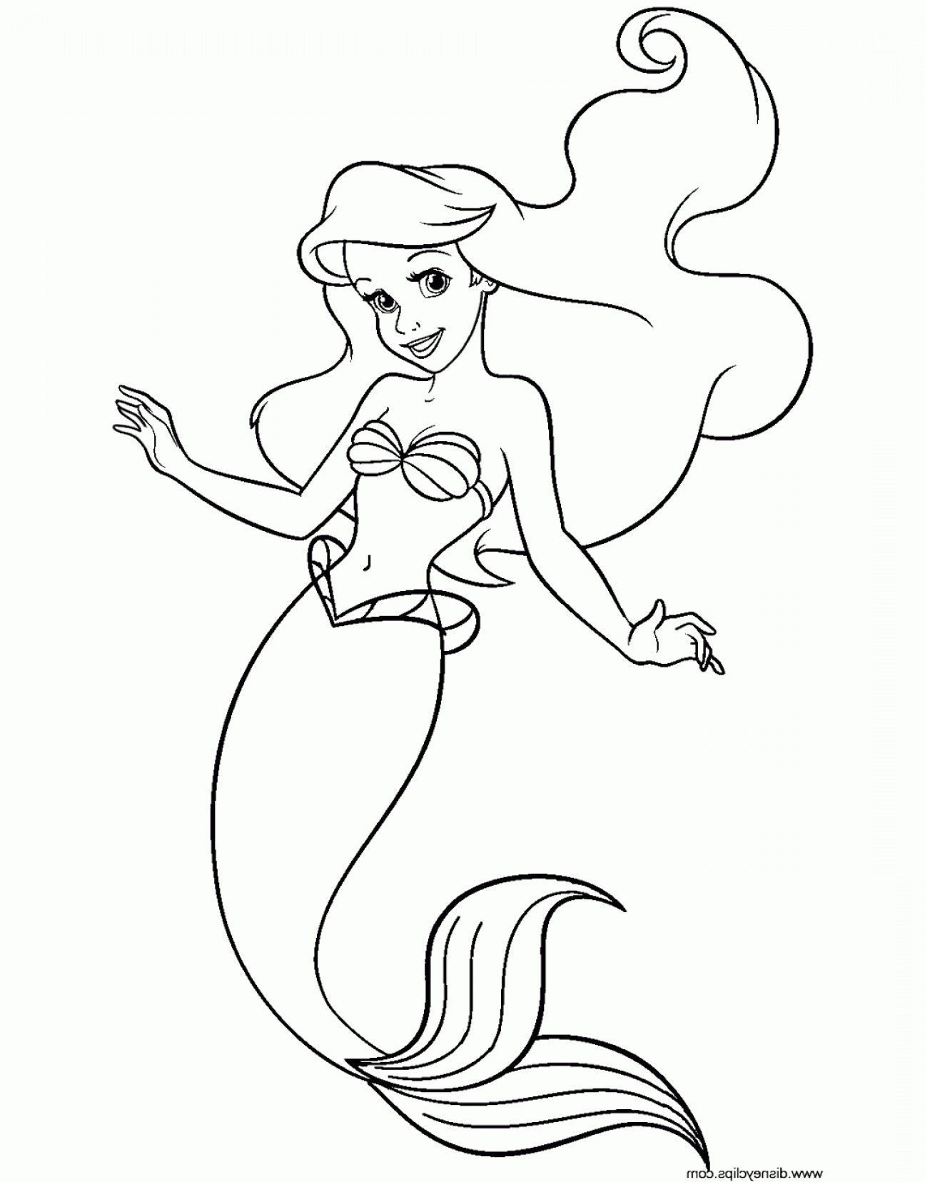 Baby Ariel Coloring Pages