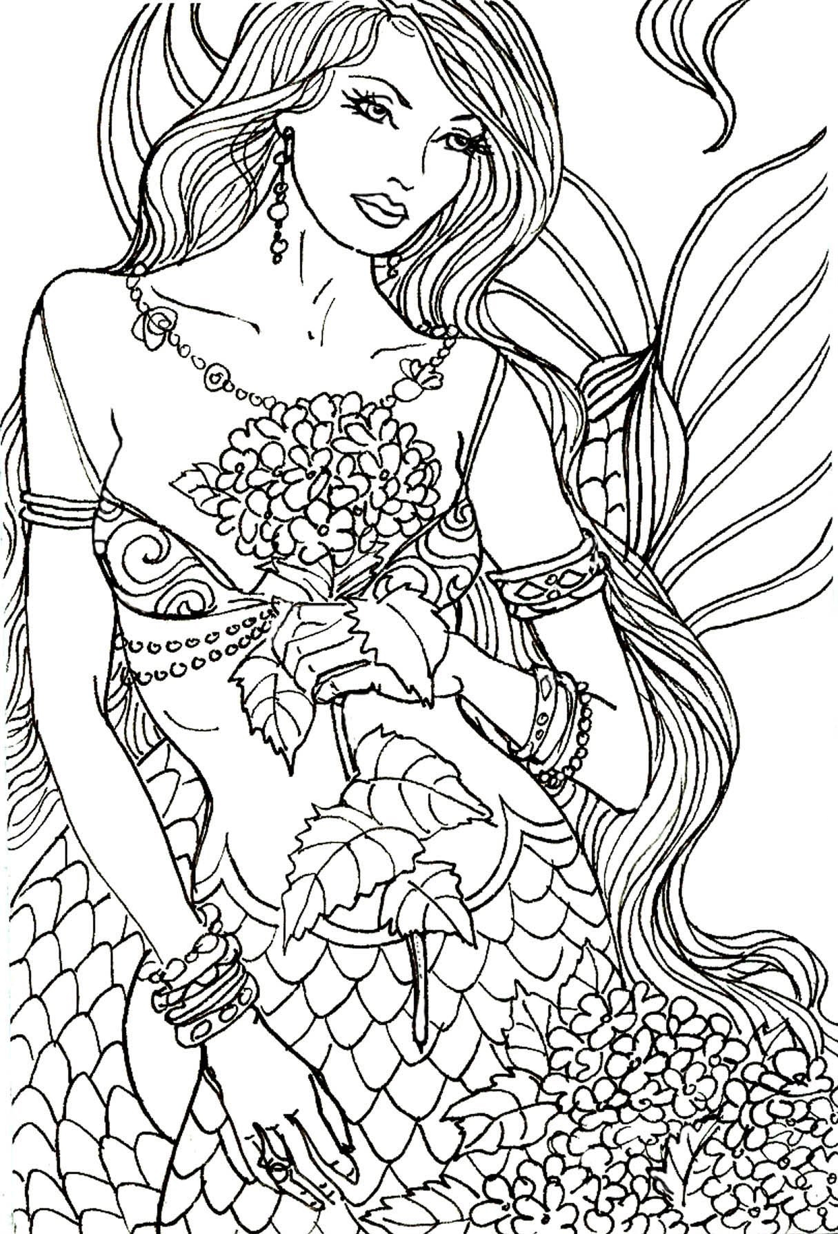 Coloring Page Mermaid
