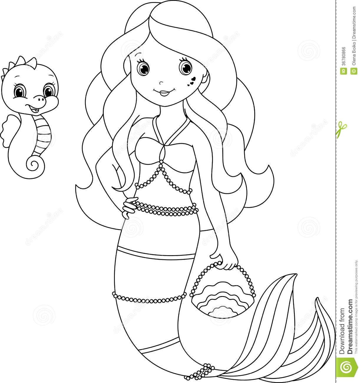 Coloring Pages Mermaid