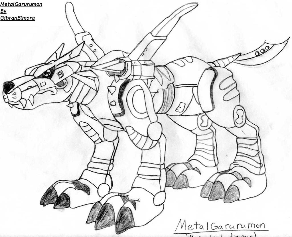 Metalgarurumon Digimon Coloring Pages Coloring Coloring Pages