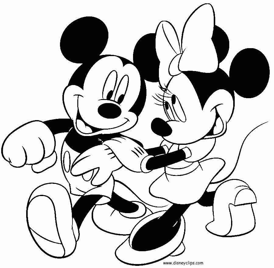 Mickey And Minnie Mouse Coloring Pages To Download And Print For Free