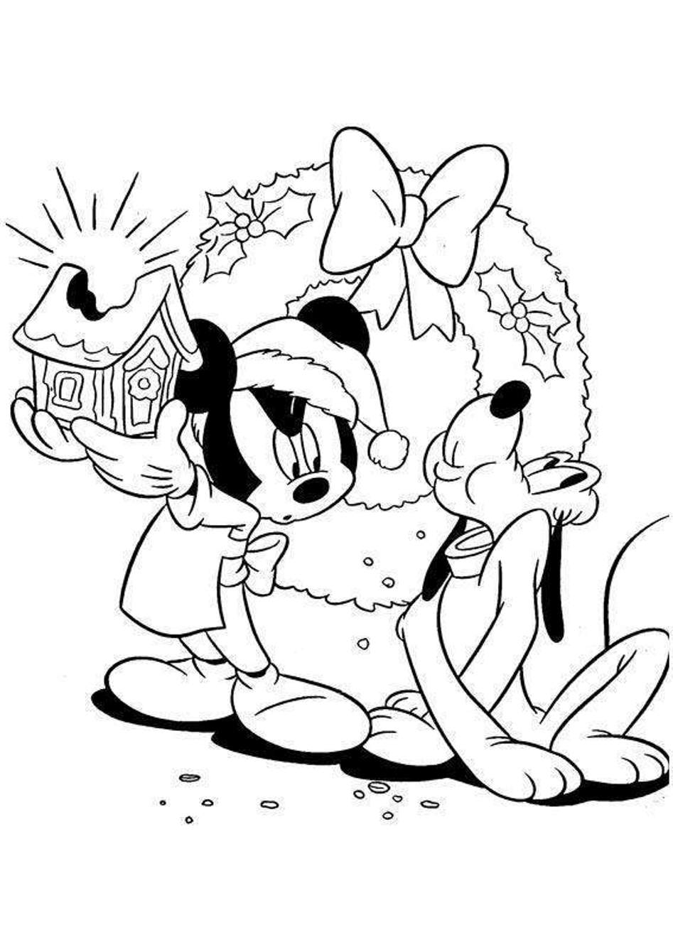 Mickey Mouse Christmas Printable Coloring Pages