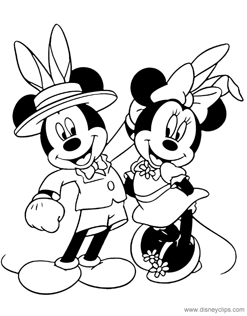 Mickey Mouse Easter Coloring Pages