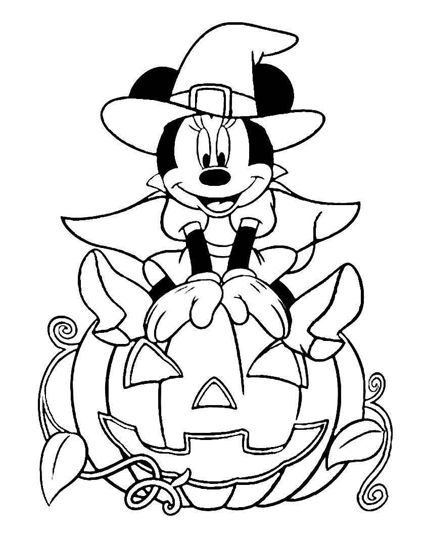 Mickey Halloween Coloring Pages