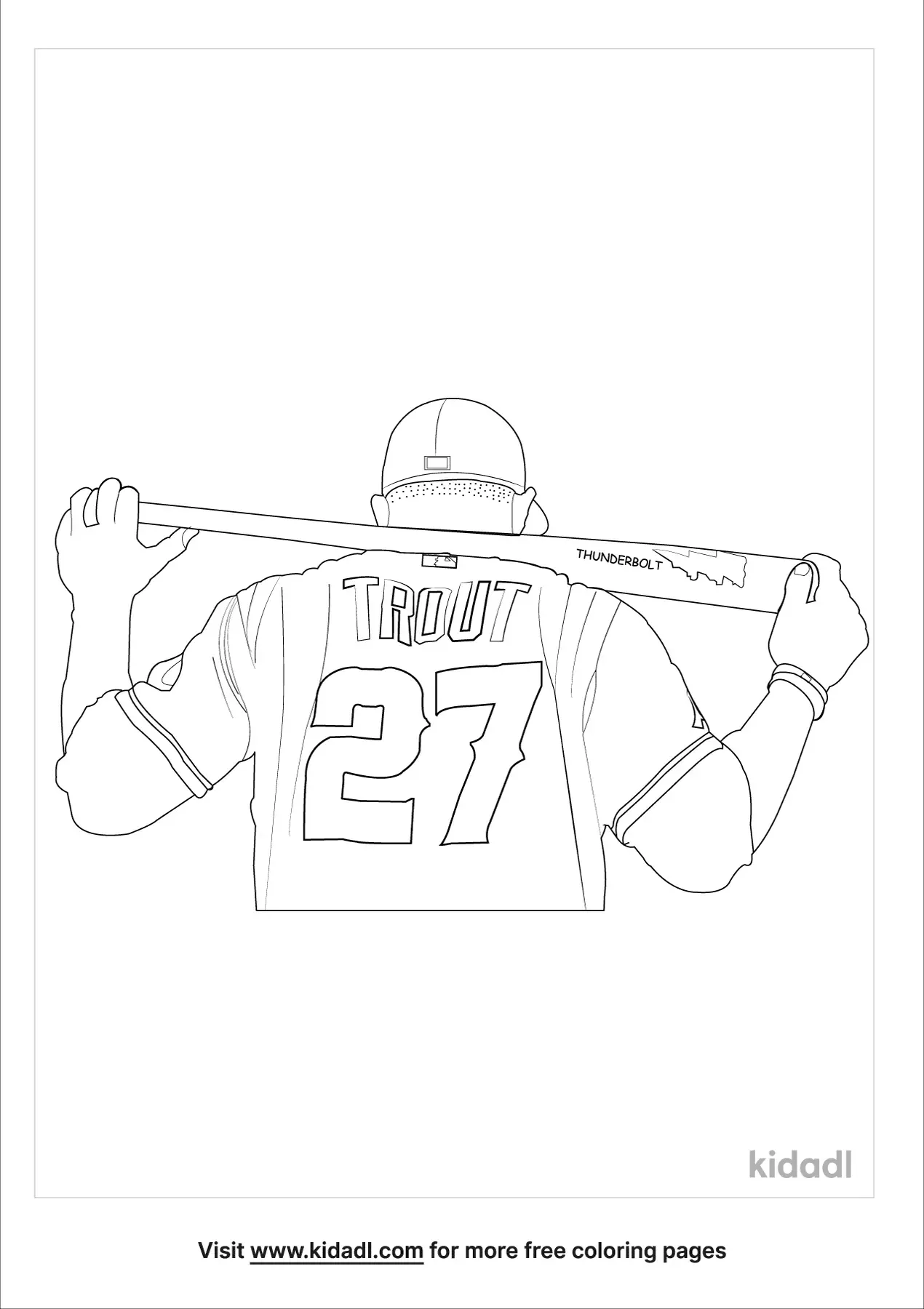 Mike Trout Pages Printable Coloring Pages