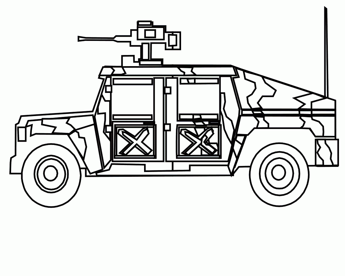 Army Vehicles Coloring Pages