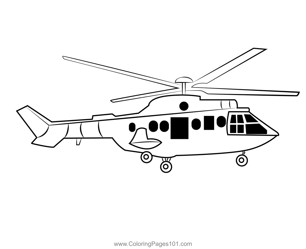 Military Helicopter Coloring Page For Kids Free Helicopters Printable Coloring Pages Online
