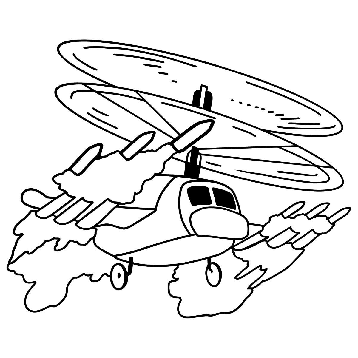 Military Helicopter Coloring Pages