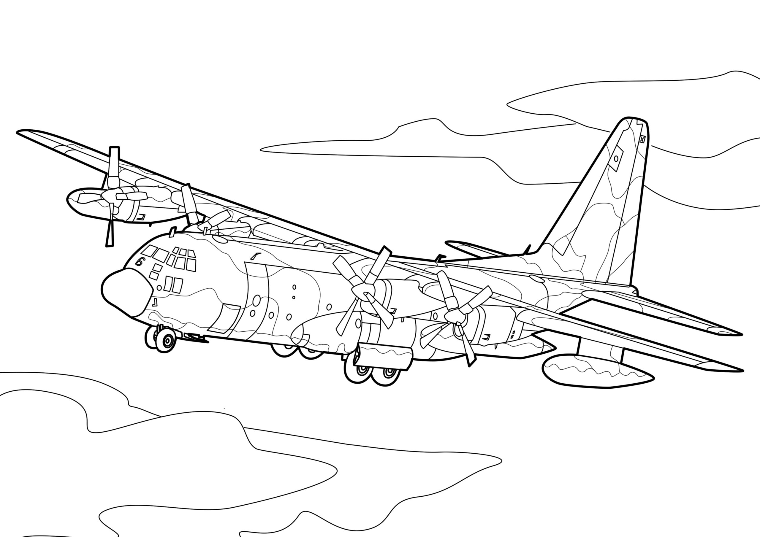 Military Plane Coloring Pages