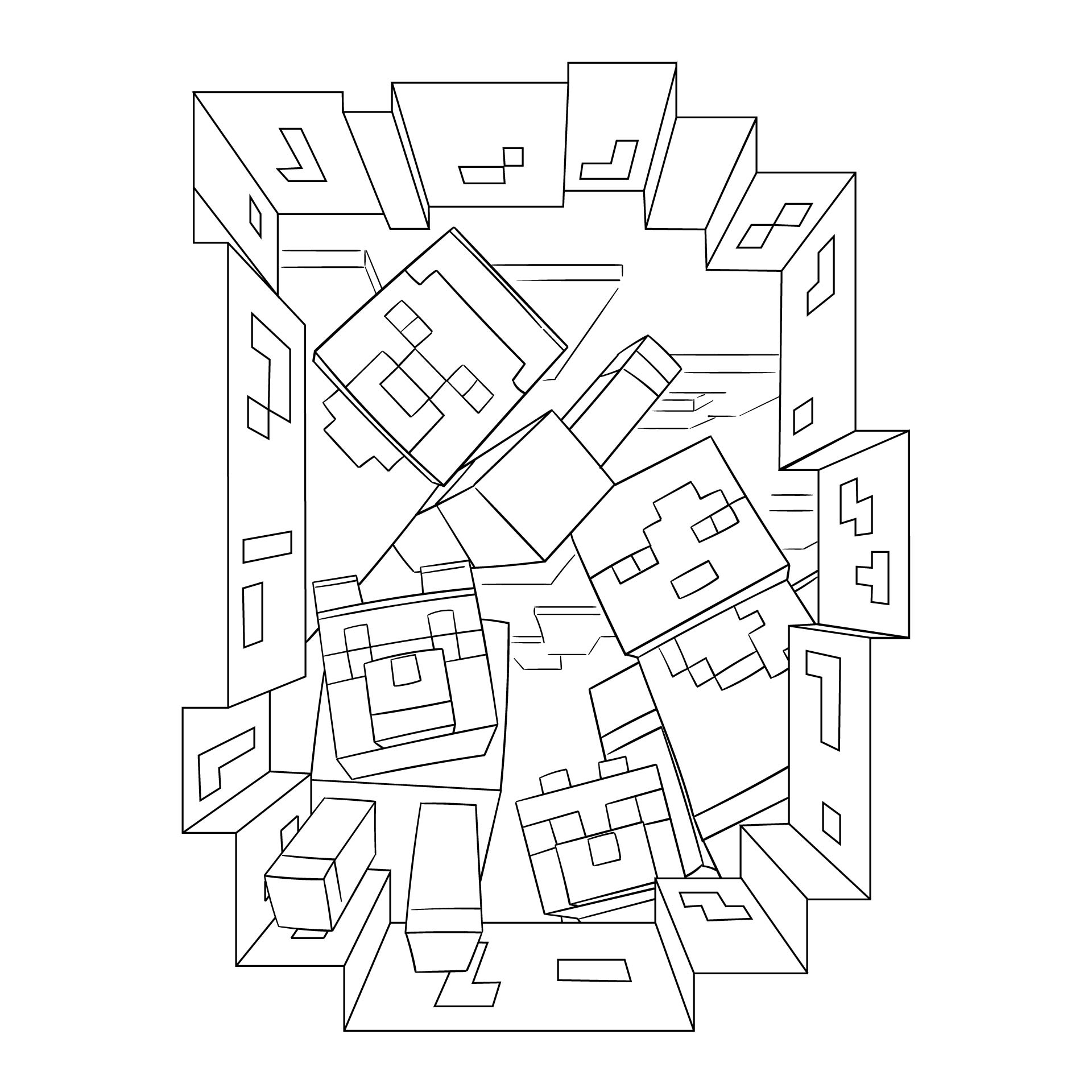 Minecraft Coloring Page Printable Printable Calendar
