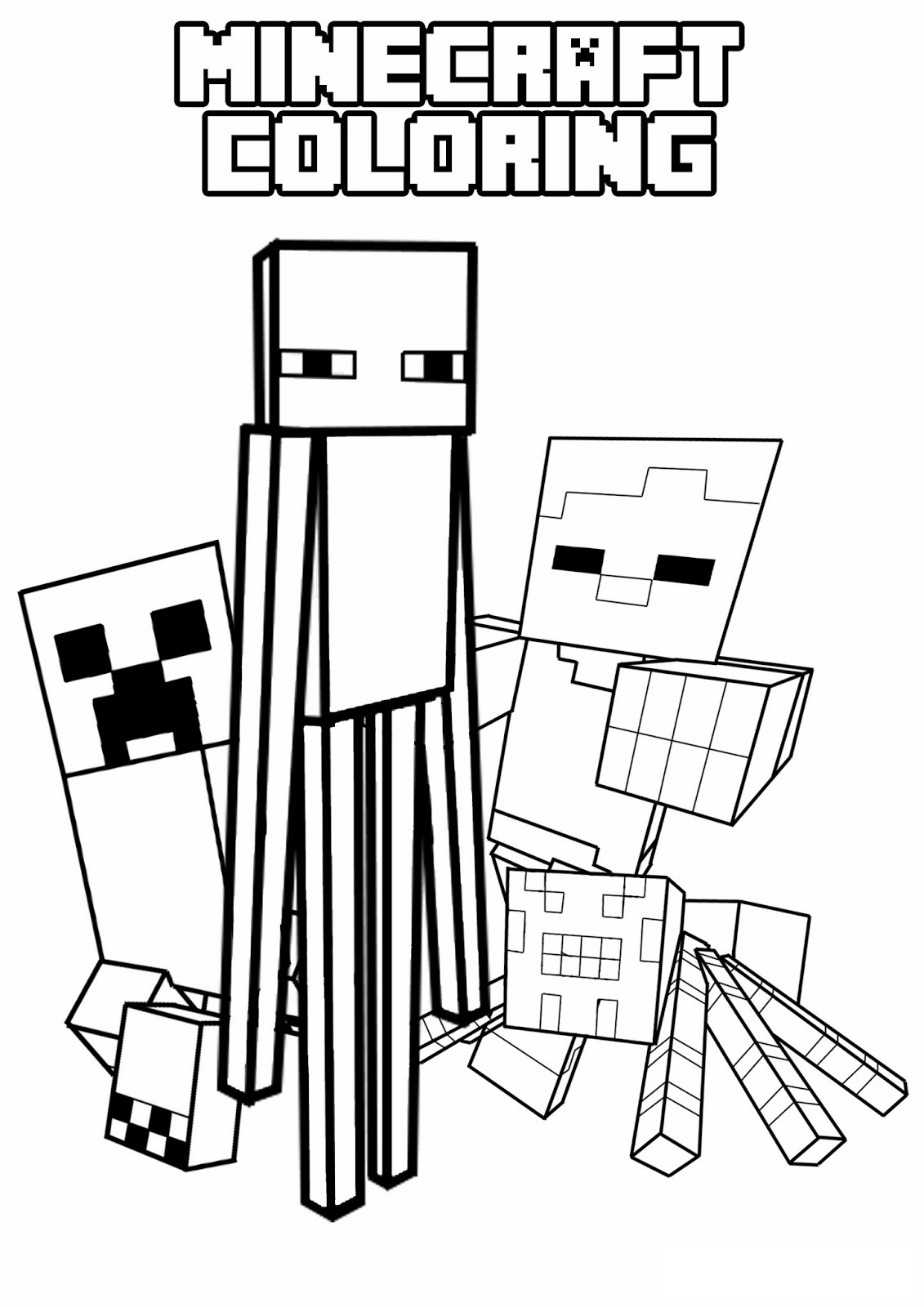 Minecraft Coloring Pages Enderman At GetDrawings Free Download