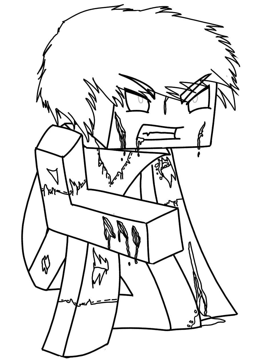 Free Coloring Page Minecraft