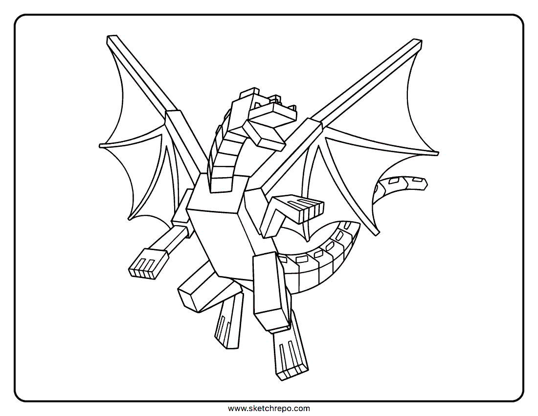Ender Dragon Coloring Page
