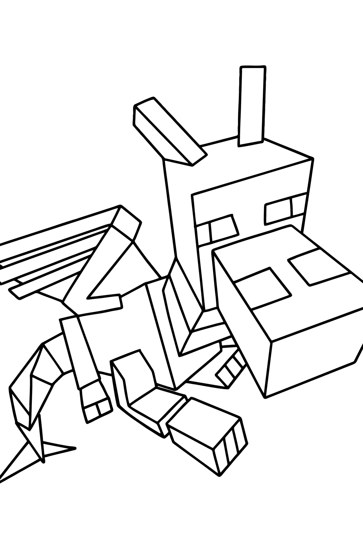 Minecraft Ender Dragon Colouring Page Online And Print For Free