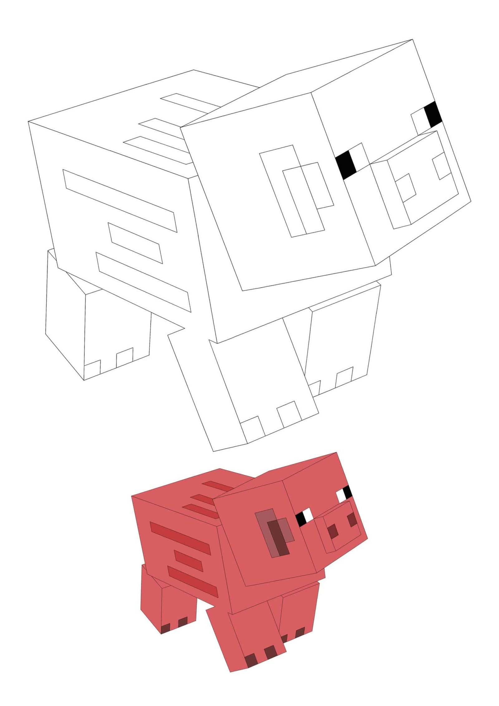 Minecraft Pig Coloring Pages 2 Free Coloring Sheets 2021
