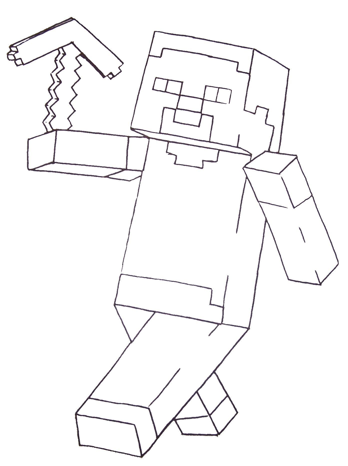 Minecraft Steve Coloring Pages Printable Crayonsnpencils Info Minecraft Coloring Pages