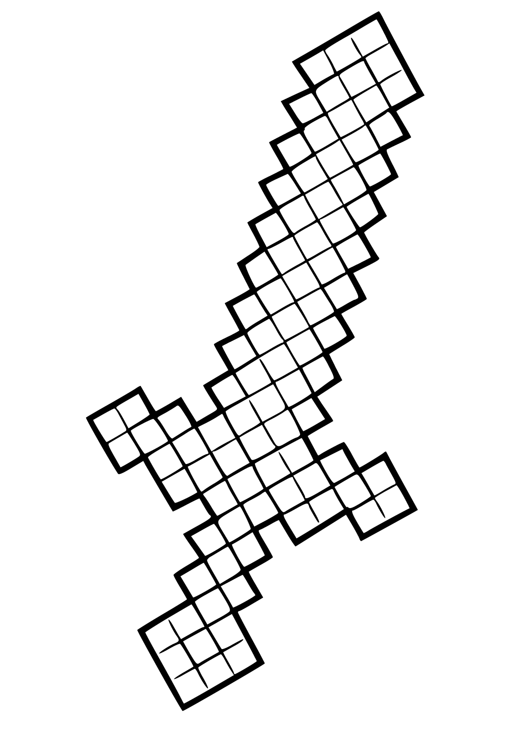 Minecraft Sword Coloring Pages
