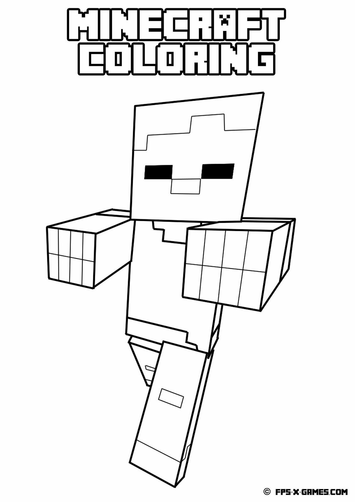 Minecraft Zombie Coloring Pages At GetColorings Free Printable Colorings Pages To Print