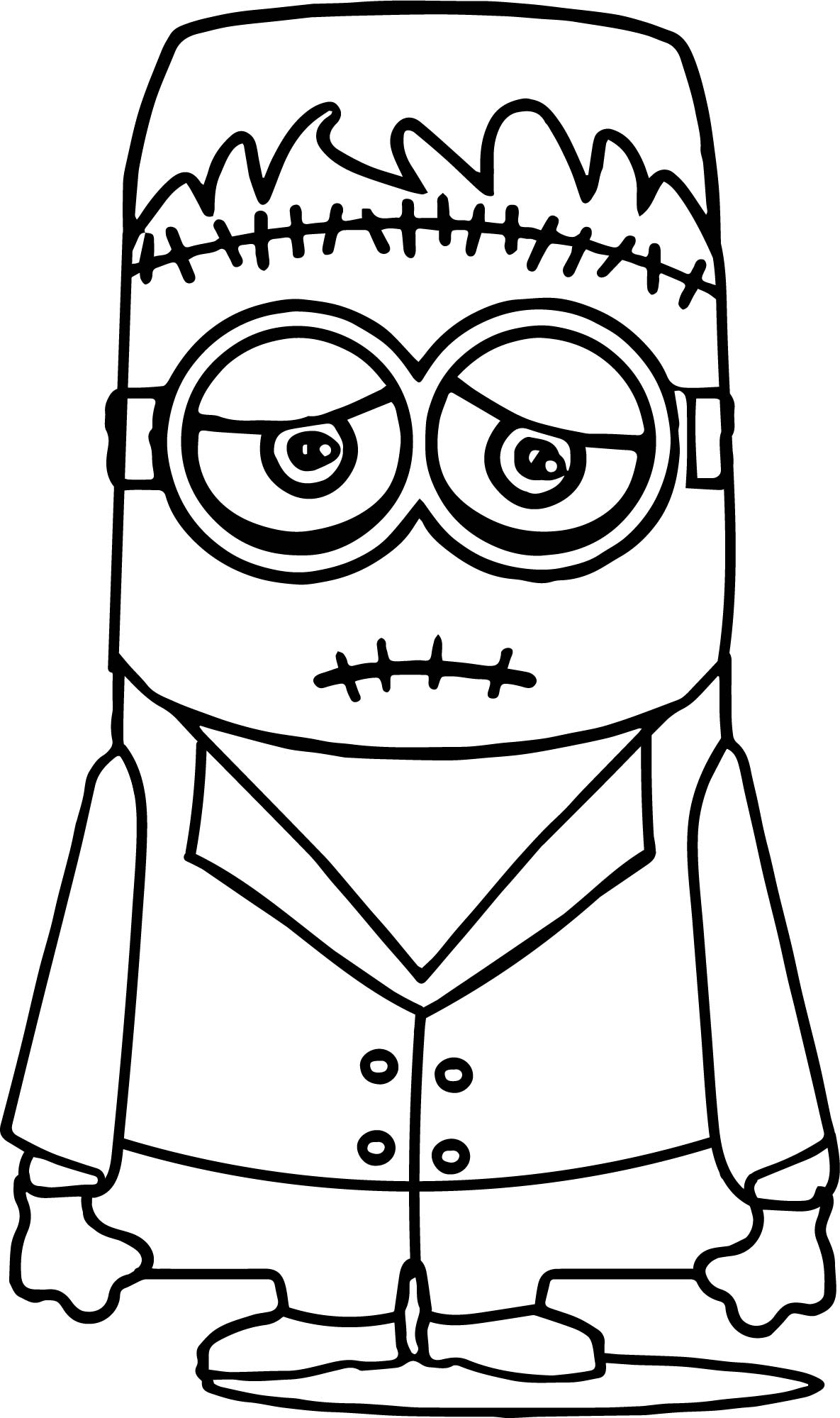Minion Halloween Coloring Pages Sketch Coloring Page