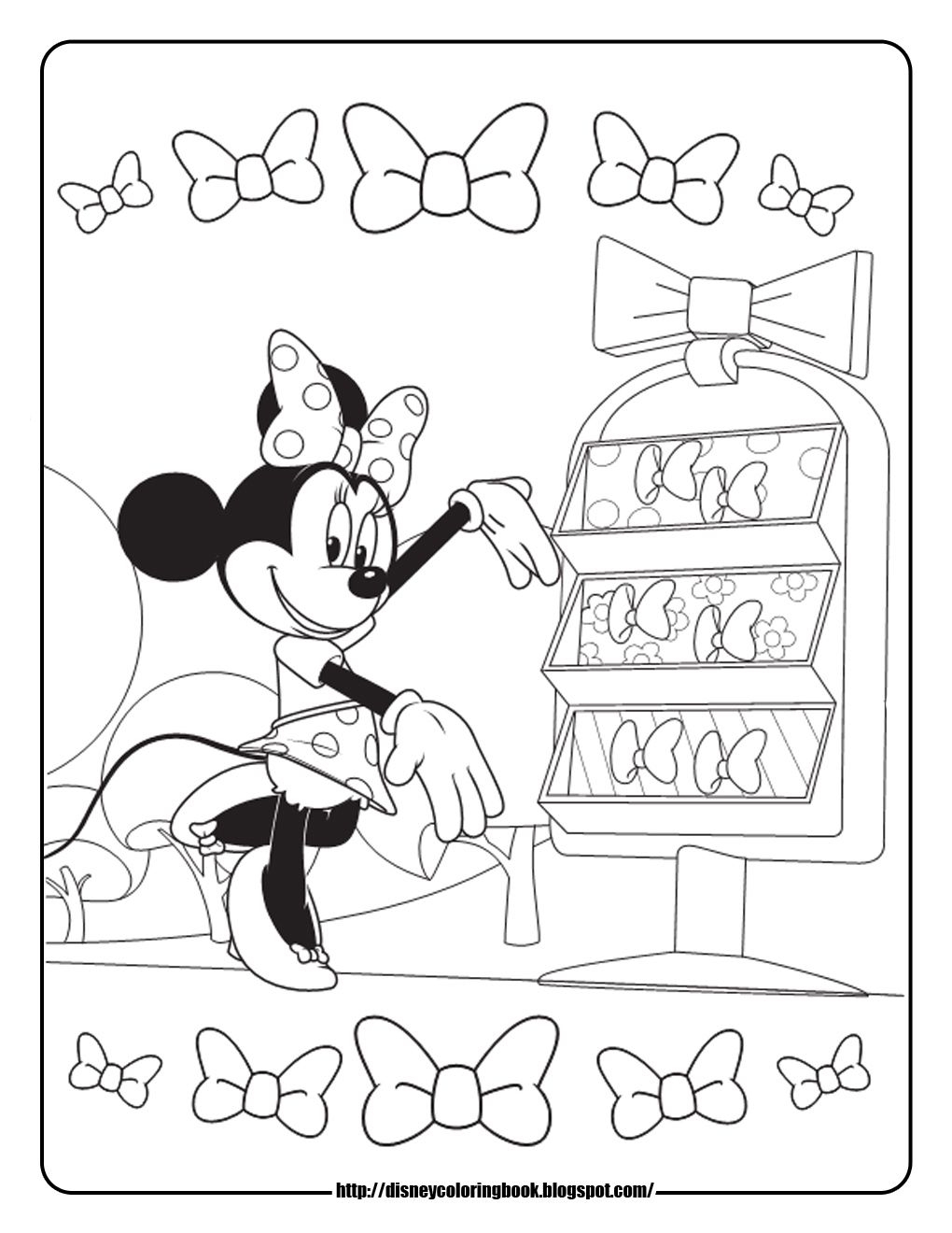 Minnie Bowtique Coloring Page