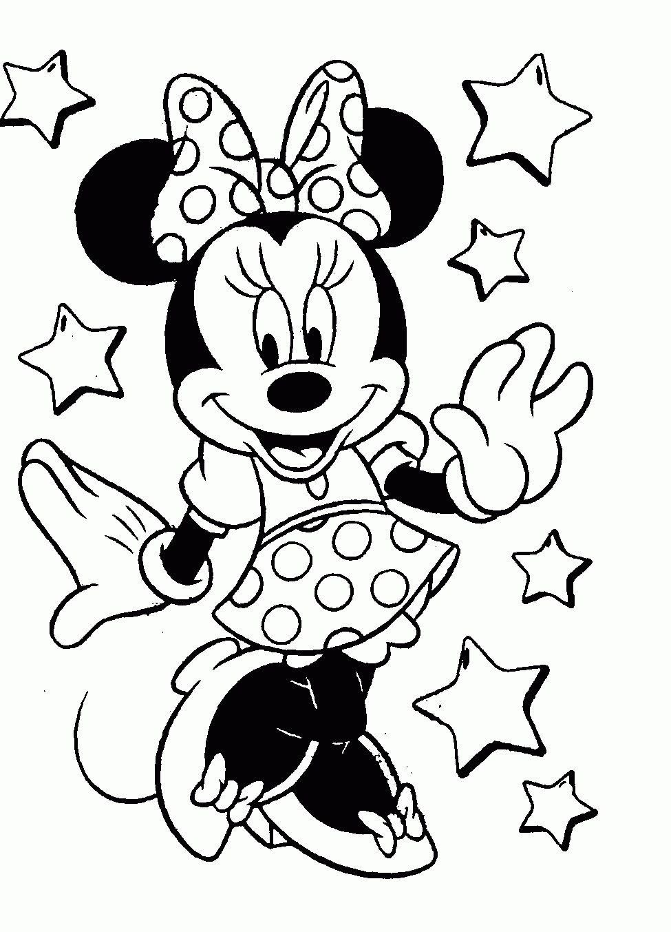 Minnie Mouse Coloring Pages Free